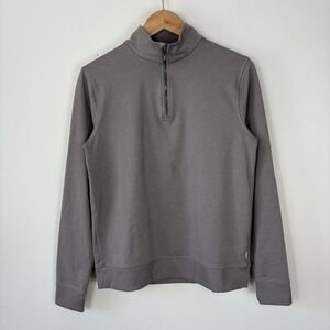 Vuori Coronado Half Zip Pullover Mens Small V253 Heather Gray Stretch